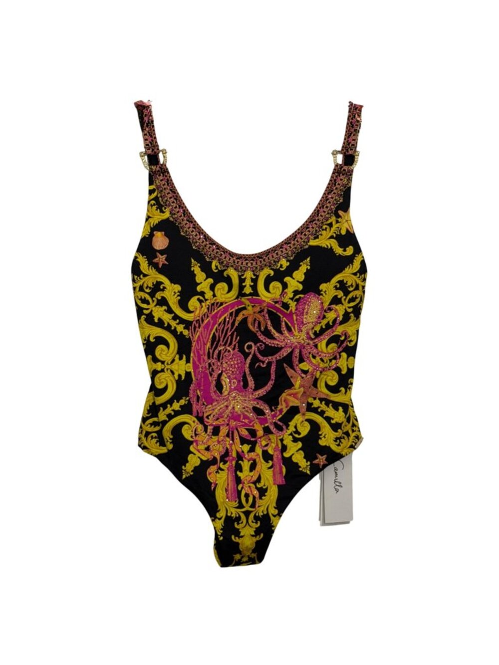 NWT CAMILLA Octopia Scoop One Piece Size XS Cup B/C Swimsuit Crystals Summer